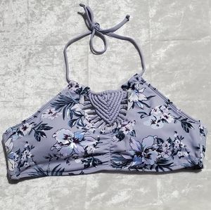 Ambrielle Floral Halter Neck Bikini Tops